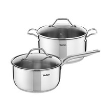 테팔 NEW 차세대 냄비 + 후라이팬 티타늄 스테인리스, (인덕션)인튜이션 (편수18cm + 양수20cm)