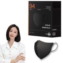 누이누아마스크(KF94)(검정색)(중형) 25매, 1개, 블랙(M)