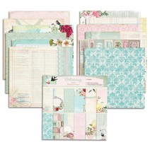 크리스마스포장지 종이포장지 꽃포장지 6 "12pc 토끼 사랑 무늬 공예 스크랩북 팩 수제 앨범 배경 패드 카드 만들기, 04 Bird