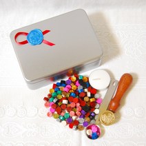 플로랄벨로 씰링왁스 황동스탬프 티라이트 멜팅스푼 세트 씰링, P