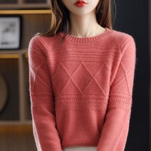 라운드넥긴팔니트 고퀄 100 순면 코튼 모직 겨울 가을 여성 11 월14 일 발 다함 2788190612