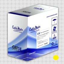 케이블메이트 CAT5e UTP 305M 레드 단선 랜선 랜케이블 시공용 납품용, cat5e utp 305m 옐로우, 1개