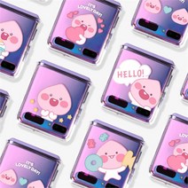 앨리스도매 리틀 어피치 러블리데이 Z플립4 젤하드 케이스 (8992201), 헬로어피치
