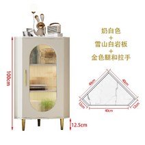 틈새수납장 자투리 코너 수납장 공간활용 틈새 고급, 유백색 40x40x100 (금색 다리와 손잡이)