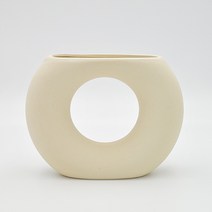 랄라룸 무드 오브제 도자기 화병, 링베이스