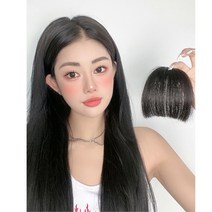 키라비 NEW 사이드뱅 앞머리 헤어피스 100% 인모 수제 똑딱이 붙임머리 HLK101, HLK101-앞머리 헤어피스C(라이트브라운), 1개