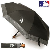 MLB 공인 프리미엄 간편한 3단 완전자동 우산 LA보더패턴(58x8K) 3단우산