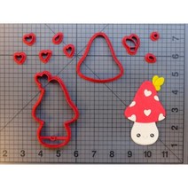 김펀칭기 김펀치 야채 시리즈 귀여운 버섯 집 모양 스팀 빵 쿠키 커터 케이크 퐁당 장식 금형 3D 인쇄 PLA, 22 N3913 cute 5inch