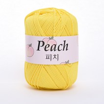 삼남뜨개실 7+1 PEACH 피치실 80g 30컬러 소품실 가방실, PEACH 80g 26 씬 옐로우