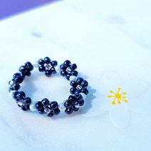 [에이씨] 차분한 꽃반지 (1col) 제작 수공예 비즈반지 비즈반즈