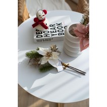 크리스마스 포인세티아 조화 장식 트리장식 꽃꽂이 나뭇가지 겨울 인테리어 소품 디자인 상품, 피치