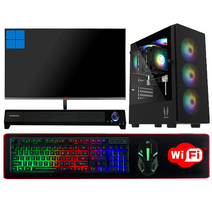 PC온스튜디오 게이밍 컴퓨터 풀세트 모니터포함 조립PC 롤 피파 오버워치2 발로란트 서든 로스트아크 배그 아이온 게임용 데스크탑, 01. 기본형, 풀세트 - FG08