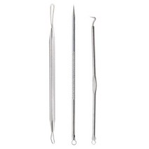 블랙헤드 Comedone 여드름 코 추출기 리무버 도구 세트 3/4/7 개 제거 얼굴 청소용 스푼, [02] 3pcs Style D