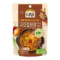 다담 고깃집 된장 찌개 양념 130g 깊은 감칠맛 국물 간편 요리 조리 실온 보관 해찬들 메주 된장 풍미 3인분 4인분, 4개