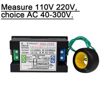 디지털전압계 6IN1 AC 모니터 110V 220V 380V 100A 디지털 전압 전류 역률 활성 KWH 전기 에너지 주파수 측, 01 AC 40-300V 0-100A