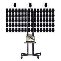 스탠드형 스마트폰 다중 핸드폰 랙 거치대 작업장 매크로 게임 동시 방송, 04 2단20개휴대폰 거치대