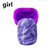 비누 커터기 대패 커팅기 천사 소년 소녀 자연 수제 금형 실리콘 케이크 얼음 모델링 도구 과자 예술 장식 주방 Diy 액세서리, girl-random