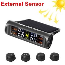 태양열 TPMS 타이어 압력 센서 자동차 모니터링 시스템 4 륜 내부 외부 포함, _External Sensor