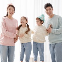 마우스엠보 맨투맨 가족티 패밀리룩 돌가족촬영 사진의상 커플룩 시밀러룩