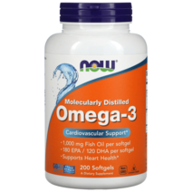 나우 푸드 오메가3 EPA 180/DHA 120 d-알파토코페롤. 소프트젤 200정, 30개