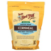 BOBS RED MILL ORGANIC MEDIUM GRIND CORNMEAL WHOLE, 단색, 한 사이즈