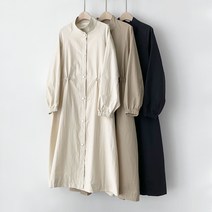 메일리 안감 오버핏 봄 가을 간절기 여성 여자 바람막이 사파리 롱 야상 점퍼 자켓 아우터