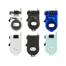 [1+1](와이어 락 1P+1P) 캐리어 자건거 번호자물쇠 여행가방 잠금 열쇠 락 lock, 투명 화이트[1P], 투명 화이트[1P]