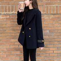 [Myshe]여자 캐주얼 트렌드 모직 코트 하프코트 fr5 WJ1205