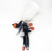 SRI 페인트 스프레이 건 미니 중력 피드 포트 부피 250ml 1.2mm, [08] Black Color 1.2MM