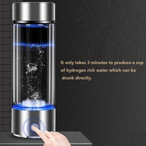 YenvK SPE/PEM 400ML 수소수 발생기 이오나이저 메이커 워터 필터 병 알칼리성 전기분해 음료 수소 수소수 생성기 수도 펌프, 01 Silver