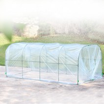 마드레하우스 미니비닐하우스 소형 온실 하우스 텃밭 베란다 다육이, 4칸 (200 X 50 X 55cm), 1세트