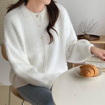 오픈 벌룬 숄더 조이 아이린 의상 보카시 프렌치 옷 크롭 퍼 날개사 가디건 볼레로 니트 설현 포인트