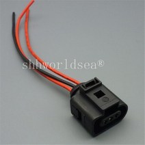 Shhworld sea-캠축 캠 센서 3 핀 와이어 커넥터 폭스바겐 파사트 골프 제타 아우디 A3 A4 A5 A6 Q5 Q7 1J0973703 3D0973703, [01] 1pcs with wrie