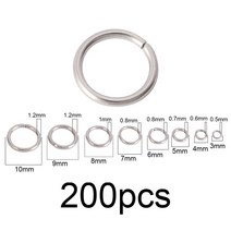 기부반지 스테인레스 스틸 오픈 점프 링 스플릿 커넥터 DIY 쥬얼리 제작 용품 액세서리 100-200 개/묶음