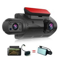 블랙박스 가성비 화물차블랙박스 듀얼 렌즈 대시 캠 wifi 야간 투시경 g센서 루프 녹화 dvr 카메라 hd 1080p 비디오 레코더, 와이파이 없는 3인치