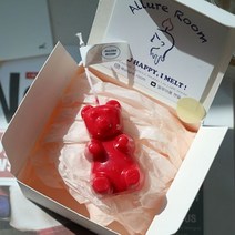 KC인증 캔들 젤리곰 곰돌이 7color 하리보 향초 초 베어 방향제, 화이트