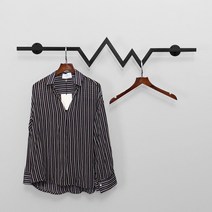 디자인 벽행거 의류매장용 벽면 인테리어 행거 옷가게집기, W벽행거 블랙