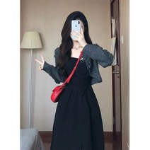 블랙 이너 이너 나시 원피스 여고급감 니트 스커트 투피스