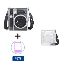 인스탁스 미니 40 전용 투명 케이스 instax mini40 가방 + 스트랩, 투명케이스 + 미니액자