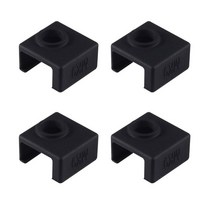 3D프린터부품 MK8 3D 프린터 실리콘 양말 히터 블록 커버 엔더 3 핫 엔드 280 ℃ 온도 안정 4 피스, 02 Black