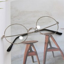 셀러허브(잡화) 베이직 없는 메탈테 코받침 새들노즈 동글동글 안경