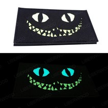 저스트파 고양이 호랑이 눈 후크 패스너 전술 야광 어두운 전투 아플리케 패치 모자 헬멧 유니폼 배낭, [19] black 5x9cm