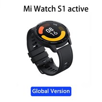 샤오미 워치 S1 액티브 글로벌 버전 스마트워치 AMOLED 디스플레이 5ATM 방수 심박수 블루투스 응답 전화 오리지널 워치, S1 Active Black GL