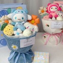 kuromi sanrio mymelody cinnamoroll pompompurin 헬로 키티 카와이 만화 귀여운 인형 꽃다발 애니메이션 소녀 발렌타인 39s 생일 선물