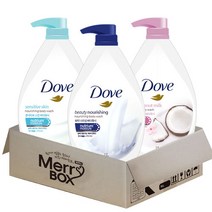 촉촉워시세트 도브 바디워시 1000mlx3개(뷰티+코코넛+센서티브), 1세트