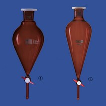 Lenz 갈색 분액 깔때기 Amber Glass Separatory Funnel, Conical Type 2L 1/EA, 1개
