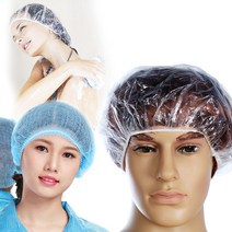 한정세일) 염색 근손상모발 손상머리 상한머리 단백질 미용 일회용 헤어캡, 위생모(100개/반투명)