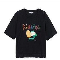 SI (씨) [22S/S] 방콕 프린팅 미니멀 반팔 티셔츠 (SEIBF5824)