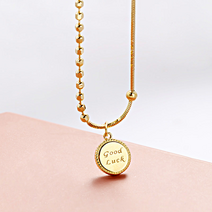 EPWEI 여성 14k 도금 목걸이 코인 팬던트 패션목걸이 브랜드