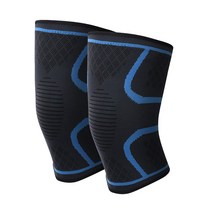 니케어 스판 무릎 보호대 스포츠 등산 헬스 스쿼트 압박 무릎아대 밴드, 블루 2개